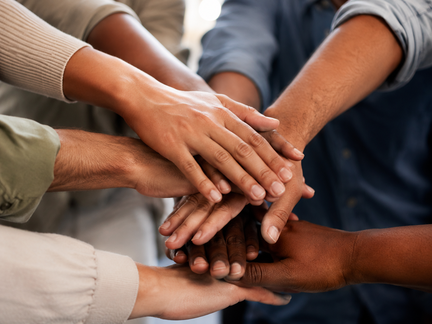 Community hands together